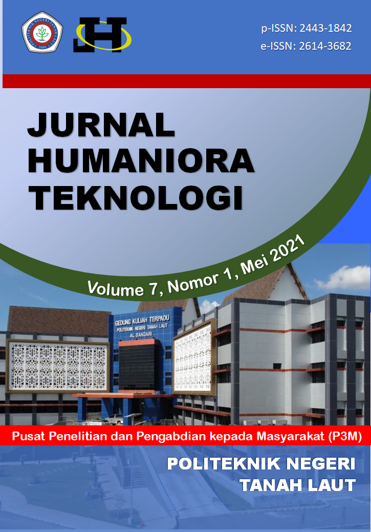 					View Vol. 7 No. 1 (2021): Jurnal Humaniora Teknologi
				