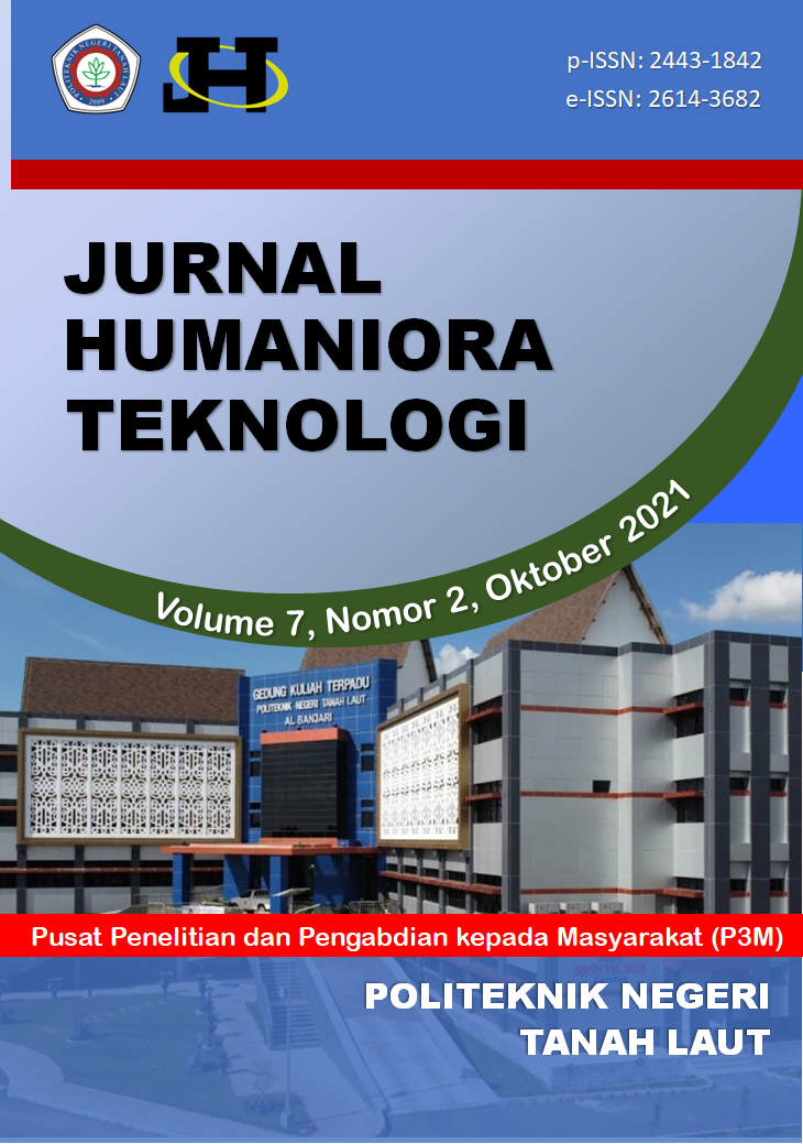 					View Vol. 7 No. 2 (2021): Jurnal Humaniora Teknologi
				