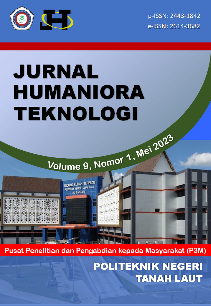 					View Vol. 9 No. 1 (2023): Jurnal Humaniora Teknologi
				