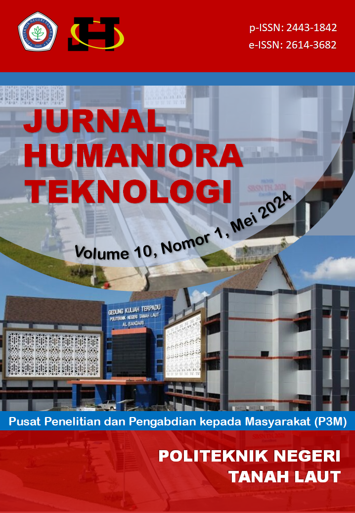 					View Vol. 10 No. 1 (2024): Jurnal Humaniora Teknologi
				