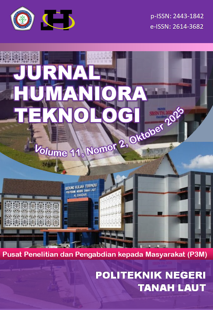 					View Vol. 11 No. 2 (2025): Jurnal Humaniora Teknologi
				
