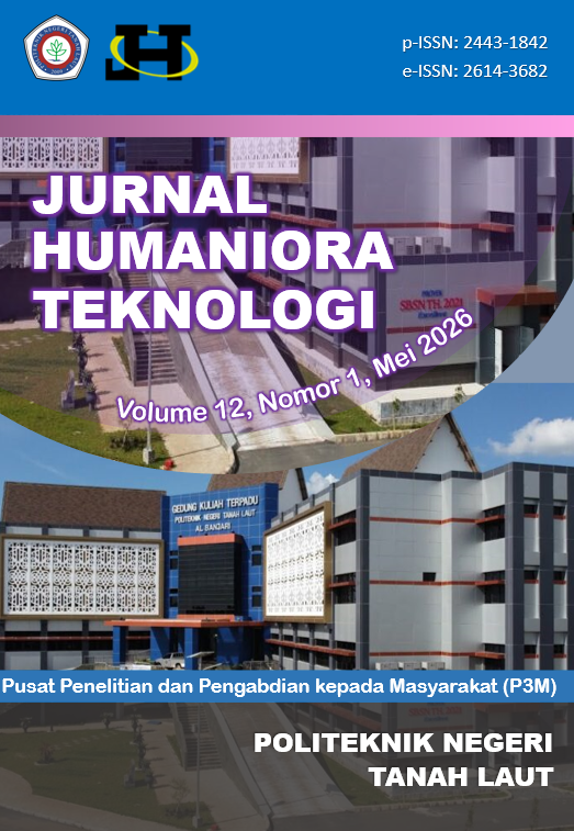 					View Vol. 12 No. 1 (2026): Jurnal Humaniora Teknologi
				
